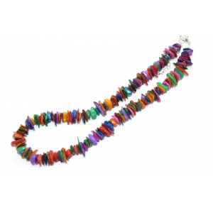 Multi-Coloured Rainbow Mother of Pearl  Necklace